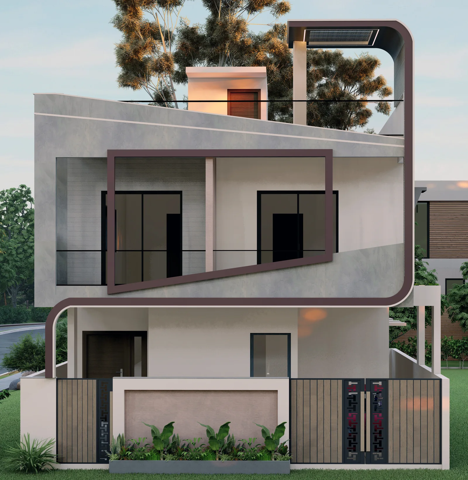 Akash Sabu's Residence — elevation by Ciara Homes