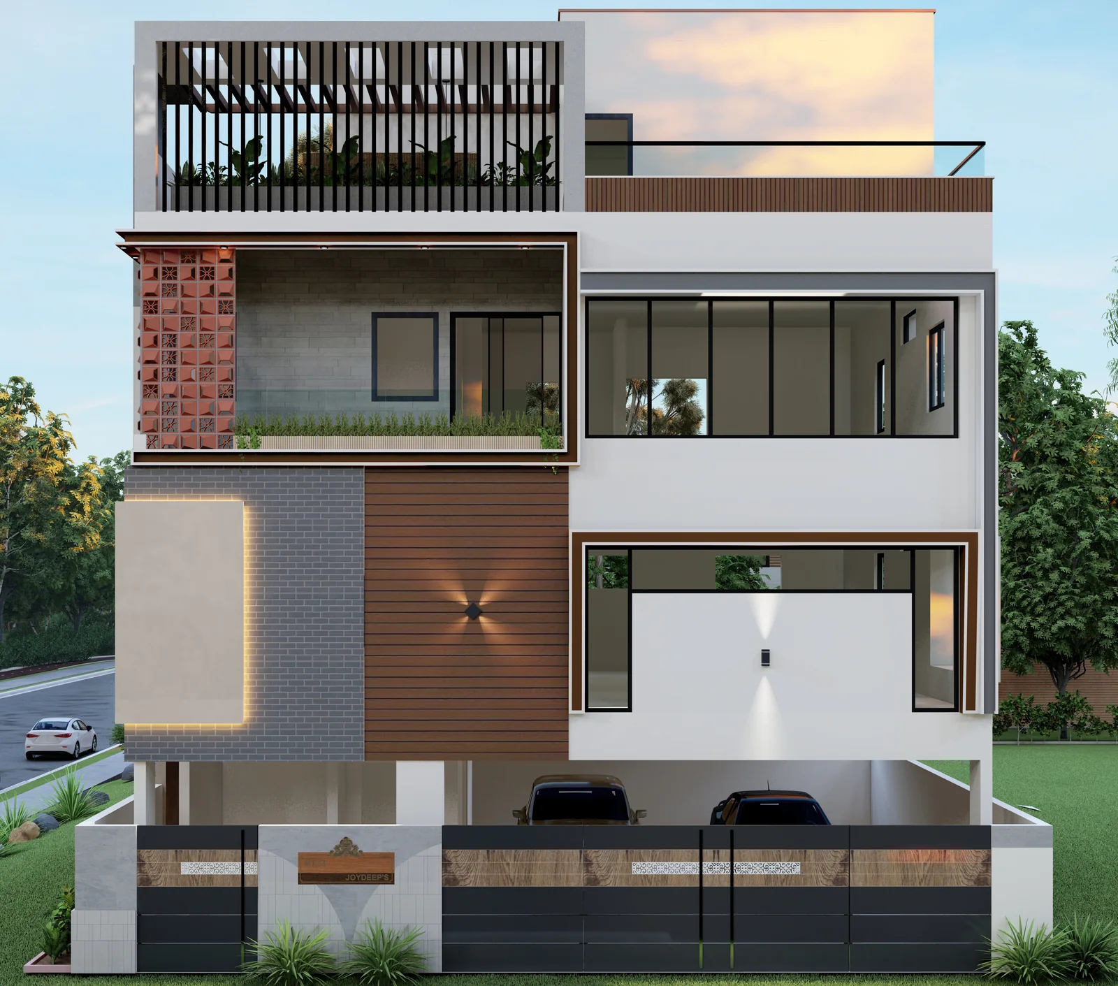 Joydeep's Residence — elevation by Ciara Homes