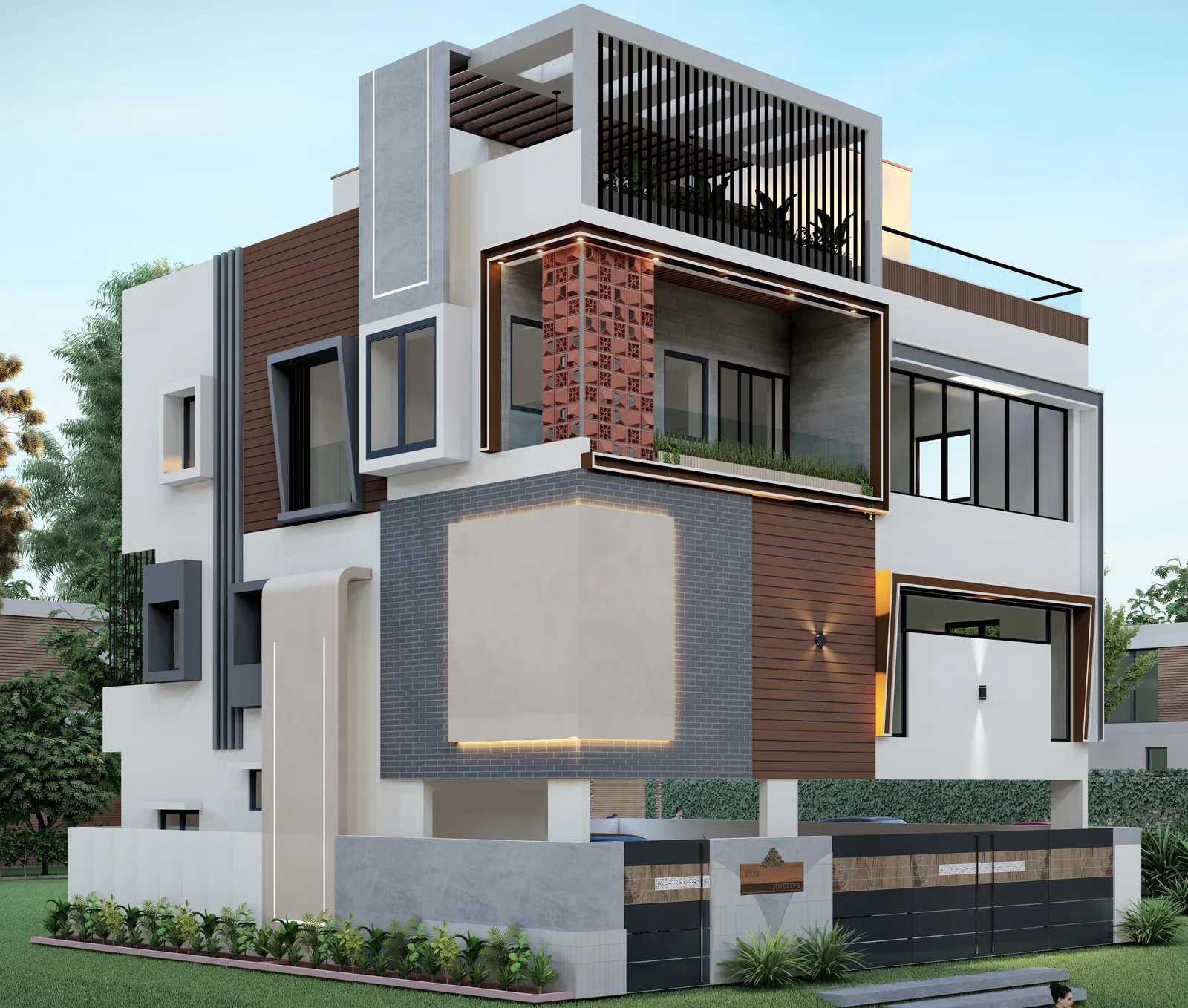Joydeep's Residence — elevation by Ciara Homes