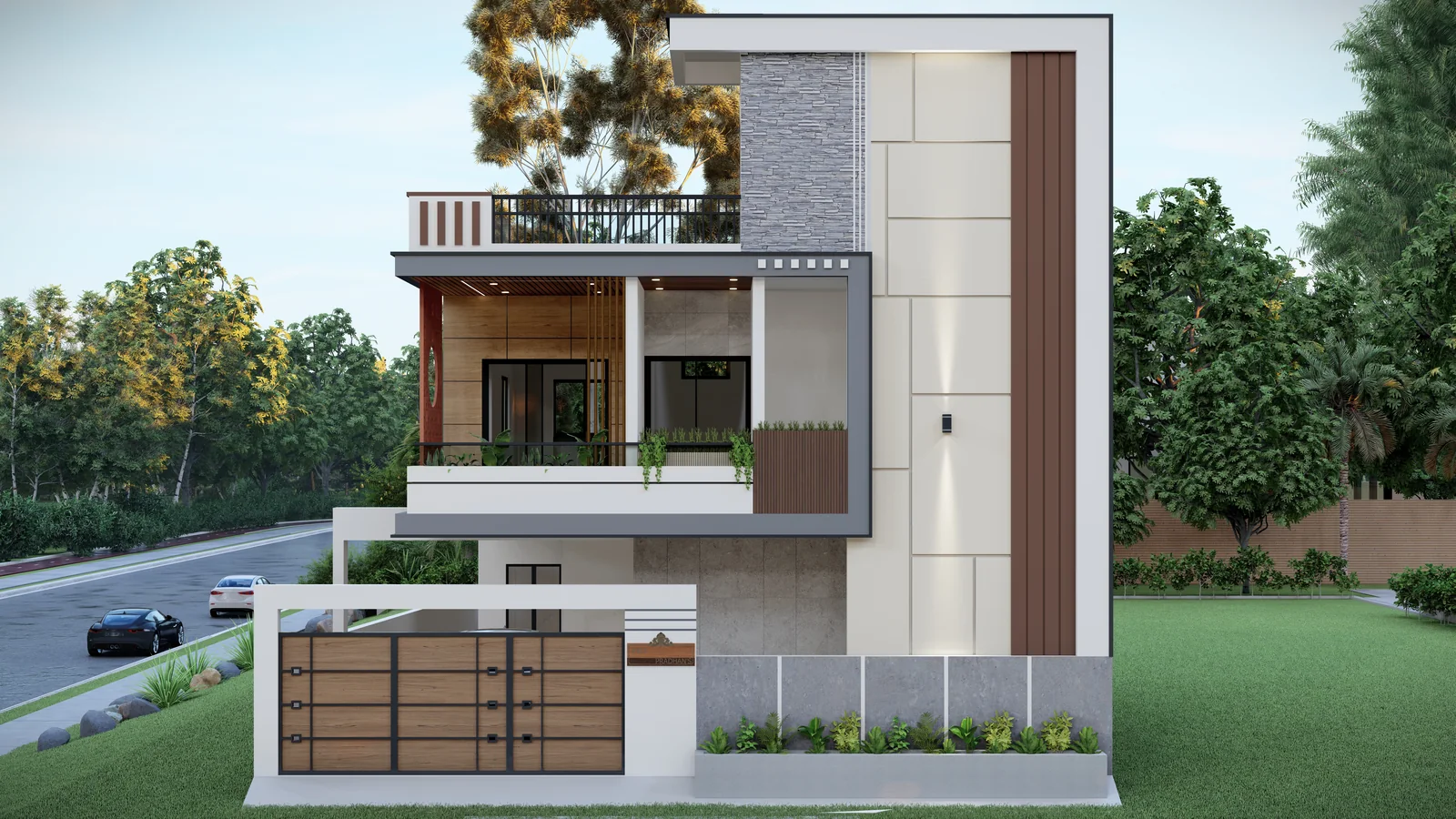 Pradhan's Residence — elevation by Ciara Homes