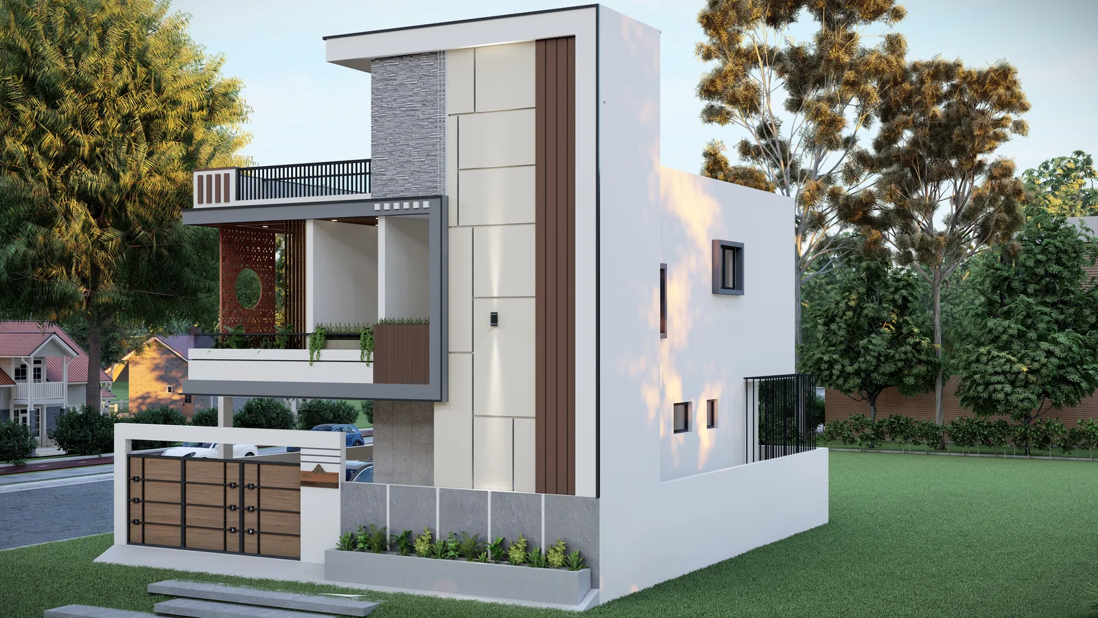 Pradhan's Residence — elevation by Ciara Homes