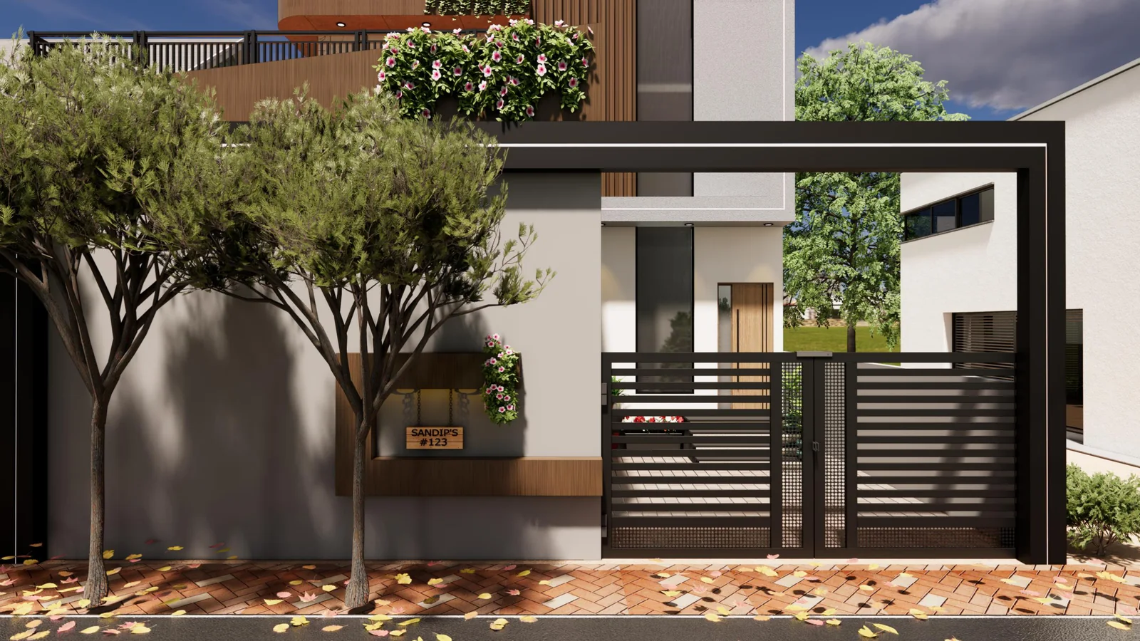 Sandip's Residence — elevation by Ciara Homes