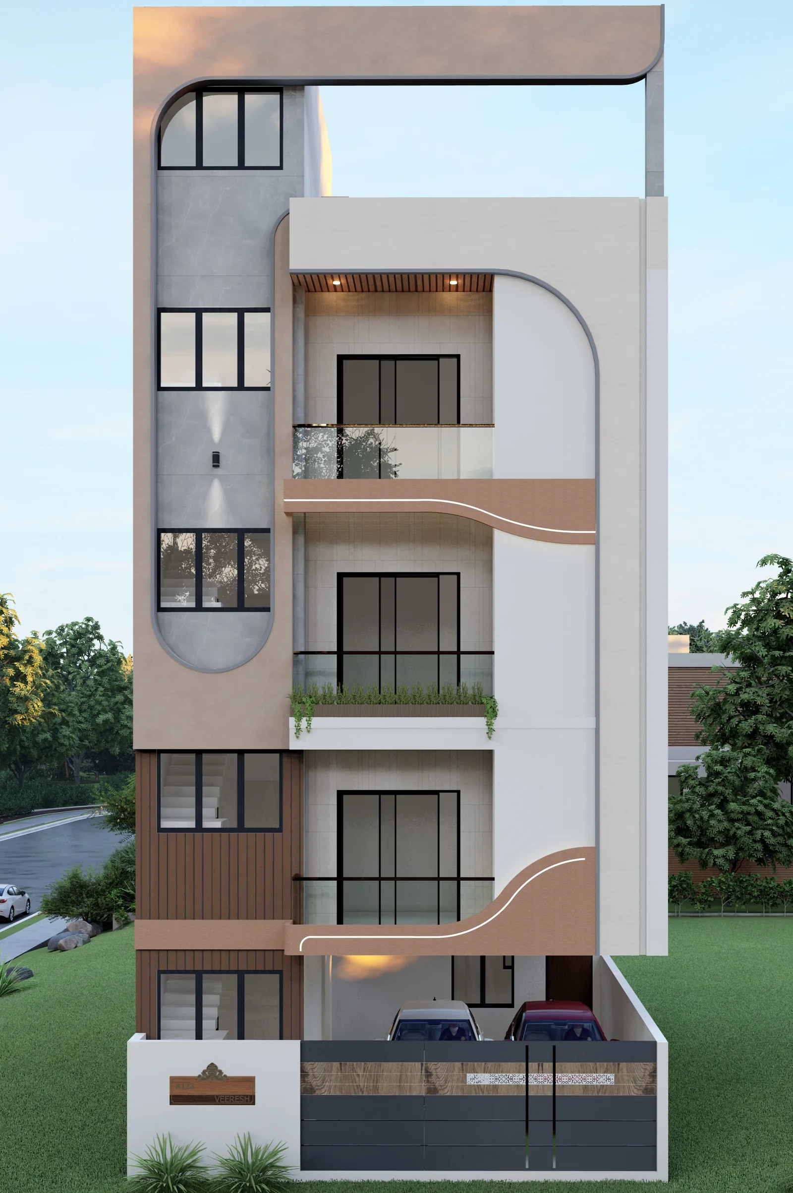 Veeresh's Residence — elevation by Ciara Homes